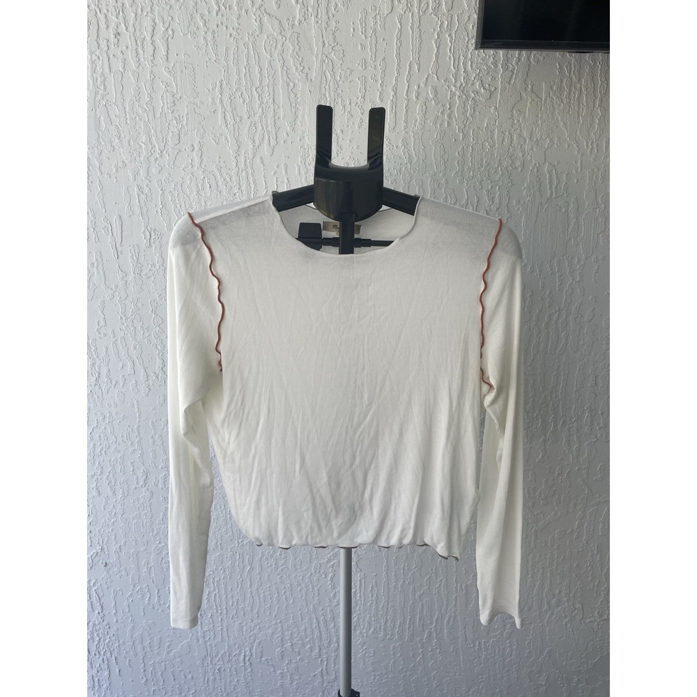 Madewell‎ Ladies M Long Sleeve Tshirt Lightweight Decorative Piping